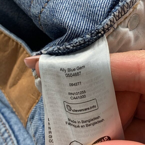 CHEAP MONDAY Ally Blue Gem High Waist Raw Hem Ankle Straight Jeans - Picture 10 of 16